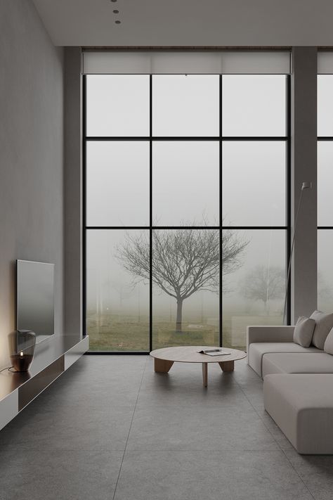 Interior Minimalista, Minimal Home, Minimalism Interior, Dream House Interior, House Room, Minimalist Interior, Dream House Decor, Large Windows, House Inspo