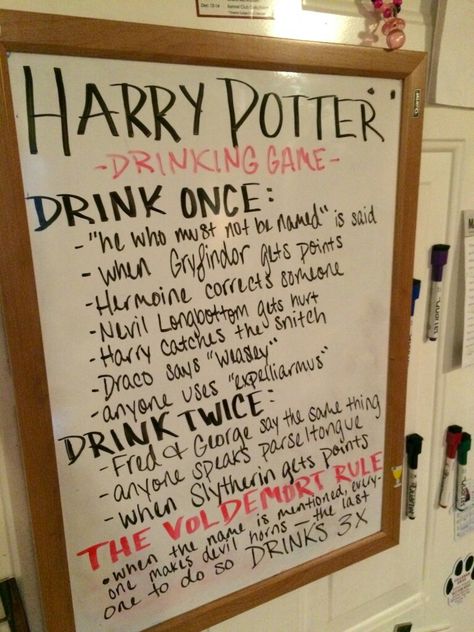 Harry Potter Drinking Game, Snowed In, Drinking Game, Harry Potter Party, Drinking Games, Harry Potter, Novelty Sign, Running, Drinks