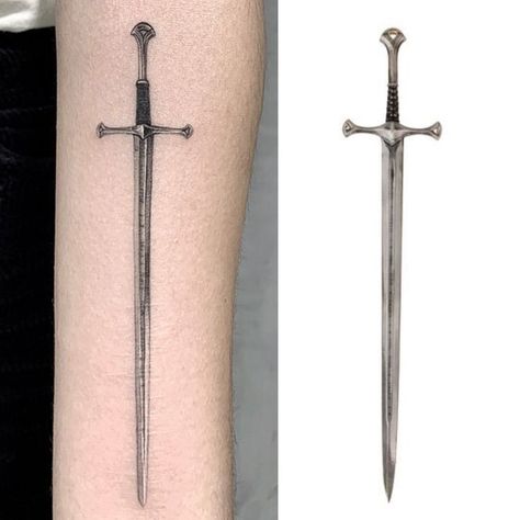 Anduril Tattoo, Tattoo Catalog, Small Forearm Tattoos, Creepy Tattoos, Mythology Tattoos, Tattoo Desings, Modern Tattoos, Tattoo Art Drawings, Band Tattoo