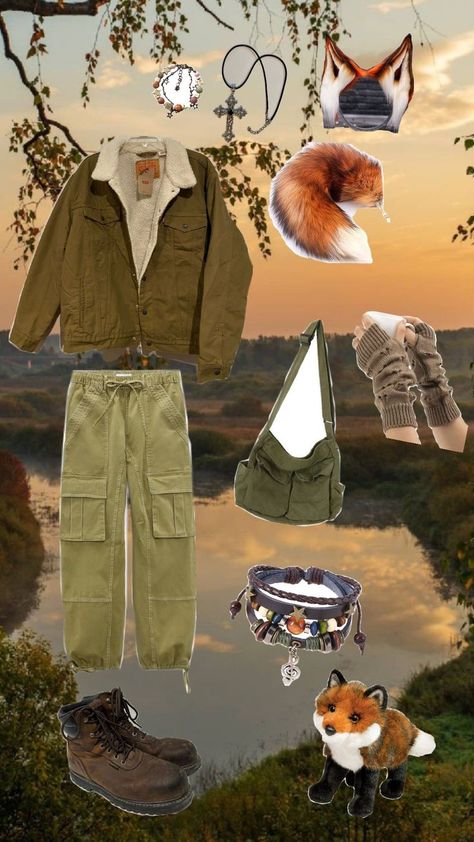 Fox Outfit Aesthetic, Fox Inspired Outfit, Fox Outfit, Fox Therian, Therian Stuff, Goblin Core, Arctic Fox, Zootopia, Dream Room