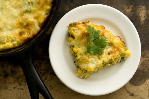 Green chle corn pudding | Homesick Texan Corn Cassarole, Green Chili Corn, Green Chile Corn, Corn Cream, Poblano Peppers Recipes, Homesick Texan, Mexican Favorites, Green Chile Recipes, Southwestern Recipes