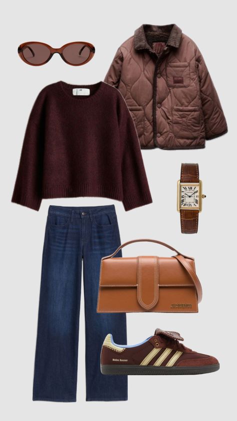 brown and burgundy fall outfit #outfitinspo #ootd #falloutfit #autumn #outfits #pinterest Brown And Burgundy Outfit, Burgundy And Brown Outfit, Burgundy And Brown, Burgundy Outfit, Brown Outfit, Autumn Outfits, Fall Outfit, Fall Outfits, Ootd