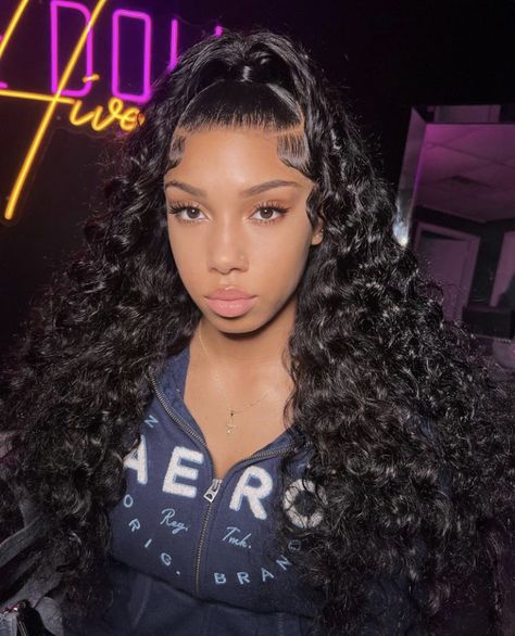 Half Up Half Down Lace, Hairstyles Wig, Wig Curly, Birthday Hair, Wavy Hairstyles, Frontal Hairstyles, Curly Hair Wig, Girls Hairstyles Braids, Slick Hairstyles