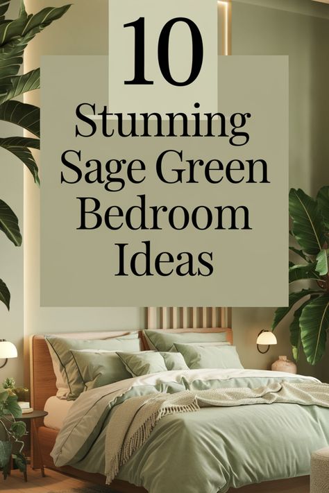 Create a calm and inviting bedroom with these stunning sage green ideas. From soothing walls to natural decor, find inspiration to transform your space. Green Bedroom Decoration, Sage Sheets White Comforter, Green Rustic Bedroom Ideas, Sage And Silver Bedroom, Oak And Green Bedroom, Natural Green Bedroom Ideas, Green Tan White Bedroom, Olive Green And Tan Bedroom, Sage Master Bedrooms Decor Cozy