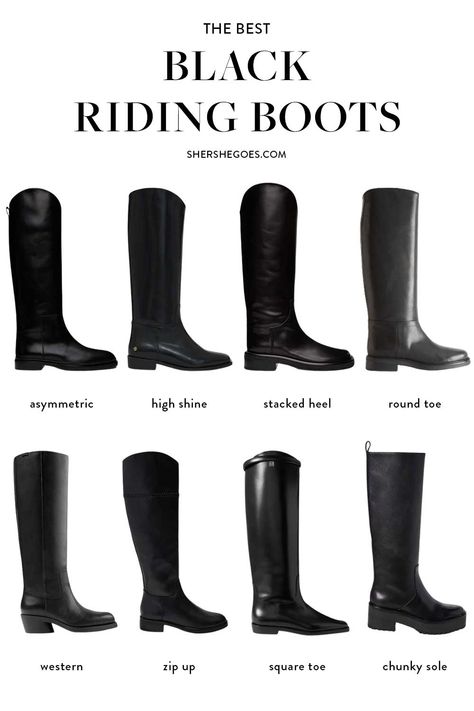 Tall Black Riding Boots Outfit, 2023 Black Boots, Ridimg Boots, Outfit With Riding Boots, High Knee Black Boots, Riding Boot Outfit 2024, Best Knee High Boots, Flat Knee Boots Outfit, Black Riding Boots Outfit 2023