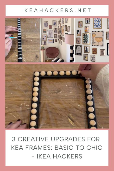 3 techniques for creative DIY upgrades to IKEA frames. Turn them into stylish and personalized pieces of art to frame your art. Ikea Frames Hack, Picture Frame Diy, Ikea Picture Frame, Picture Frame Wainscoting, Art To Frame, Easy Diy Home Projects, Make A Photo Collage, Photo Collage Wall, Ikea Ideas