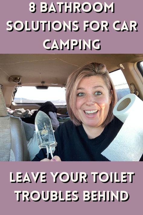 Diy Portable Toilet For Car, Camping Toilet Hacks, Camp Toilet Ideas, Car Camping Hacks Ideas, Stealth Car Camping, Camping Bathroom Hacks, Camping Toilet Ideas, Camping Toilet Diy, Small Car Camping