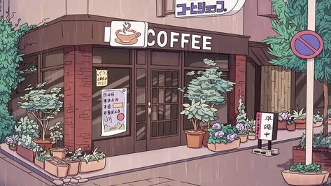 A Coffee, Coffee Shop, I Hope, Cafe, Coffee, Plants, Anime