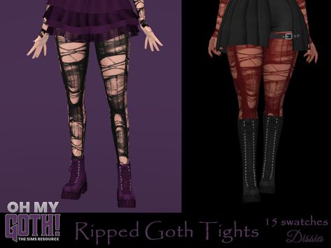 Sims4 Cc Tights, Sims 4 Spiked Choker, The Sims 4 Cc Resource Accessories, Ripped Tights Sims 4 Cc, Sims 4 Emo Shoes, Sims 4 Cc Clothes Tights, Ts4 Cc Alt Clothes, Fishnets Sims 4 Cc, Custom Goth Clothes