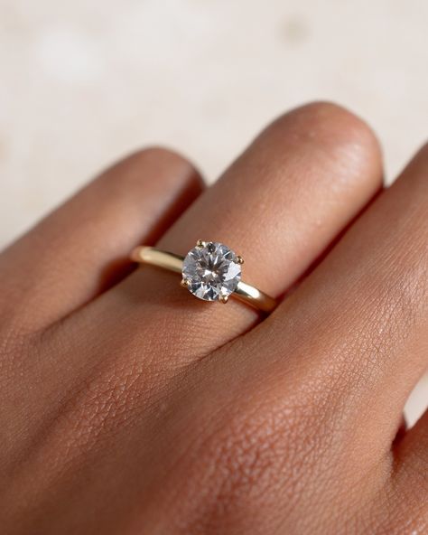 Just a beautifully elegant low set round solitaire for your Saturday 🤍 Details: - 1.04ct round diamond - 18k yellow gold - 2mm wide shank #roundengagementring #nz #aus #solitaireengagementring #customengagementring Wedding Ring For Bride, Ring For Bride, Diamond Ring Round, Milgrain Wedding Ring, Engagement Ring Yellow Gold, Yellow Gold Solitaire Ring, Engagement Ring Yellow, Round Diamond Engagement Ring, Round Solitaire Engagement Ring