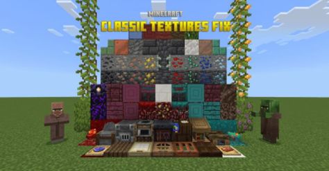 Classic Textures Fix Pack (1.21, 1.20) - MCPE/Bedrock Iron Golem, Minecraft Seed, Map Minecraft, Goat Horns, Honey Bottles, Minecraft 1, Ios Games, Texture Packs, Free Online Games