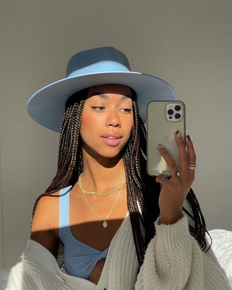 Lack of Color Hats on Instagram: “48 hours remaining • shop our biggest SALE of the year • 25% off almost everything • no code required” Hats Black Women, Braids And Hats, Braids With Hat, Amaka Hamelijnck, Box Braids Twist, Hats Black, Braids Twist, Crochet Clothing And Accessories, Wool Fedora