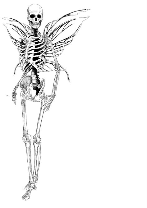 fairy grunge tattoo ideas Dark Fairy Core Tattoos, Fairy Grunge Tattoo Ideas, Fairy Grunge Tattoo, Skeleton Fairy Tattoo, Cute Skeleton Tattoo, Grunge Tattoo Ideas, Gothic Fairy Tattoo, Fairy Skeleton, Grunge Skeleton