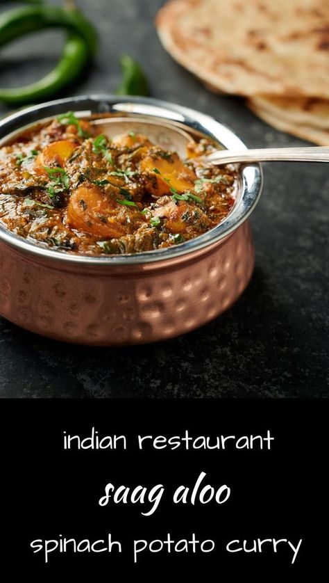 saag aloo - Indian restaurant style - glebe kitchen