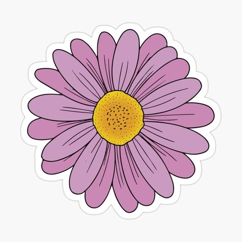 Sticker Drawing, Cupcake Decorating Tips, Artsy Background, Happy Stickers, Purple Daisy, Book Illustration Art, Bullet Journal Design Ideas, School Posters, Wedding Scrapbook