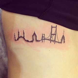 istanbul tattoo Istanbul Tattoo, Skyline Tattoo, Silhouette Tattoo, City Tattoo, Silhouette Tattoos, Skyline Silhouette, Body Mods, A Tattoo, Girl Tattoos