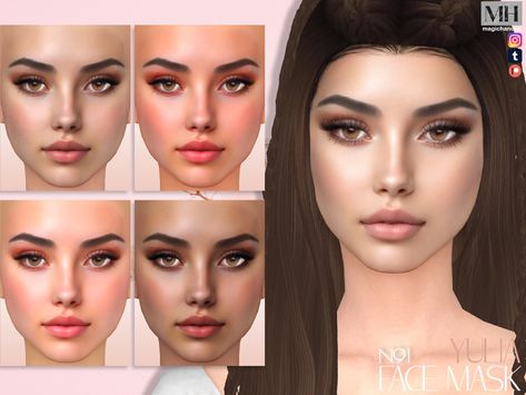 Cute soft face in 6 skin color variations - HQ Compatible. Face Shape Sims 4 Cc, Ts4 Alpha Skin, Sims 4 Danganronpa Cc, Child Skin Sims 4, Skin Tone Sims 4 Cc, Sims 4 Face Mask Cc, Sims 4 Cc Face Mask, Sims 4 Cc Skin Details Realistic, Sims Makeup