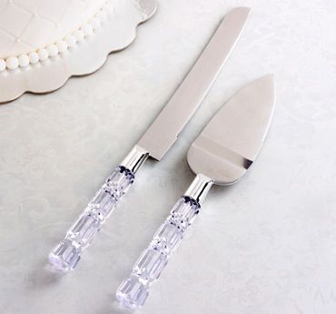 Crystal Wedding Cake Knife & Server Set Lilac Wedding Cake, Crystal Wedding Cake, Wedding Cake Knife Set, Wedding Cake Serving Set, Red Birthday Cakes, Wedding Cake Server Set, Funny Cake Toppers, Cake Knife Set, Wedding Cake Servings