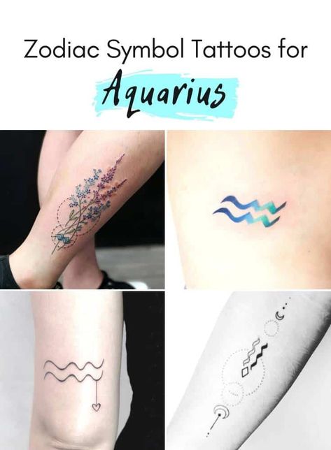 Aquarius Tattoo Glyph, Star Sign Tattoos Aquarius, Aquarius Finger Tattoos For Women, Aquarius Arrow Tattoo, Unique Aquarius Tattoos For Women, Cute Aquarius Tattoo, Aquarius Water Tattoo, Tattoo Ideas Female Aquarius, Aquarius Glyph Tattoo