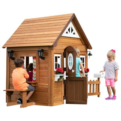 Backyard Discovery Aspen 7' x 4' Playhouse & Reviews: outdoor | Wayfair Dutch Front Door, Playhouse Toys, Cedar Playhouse, Split Door, Outdoor Play Space, Playhouse Outdoor, Wooden Playhouse, Picnic Bench, Cedar Fence