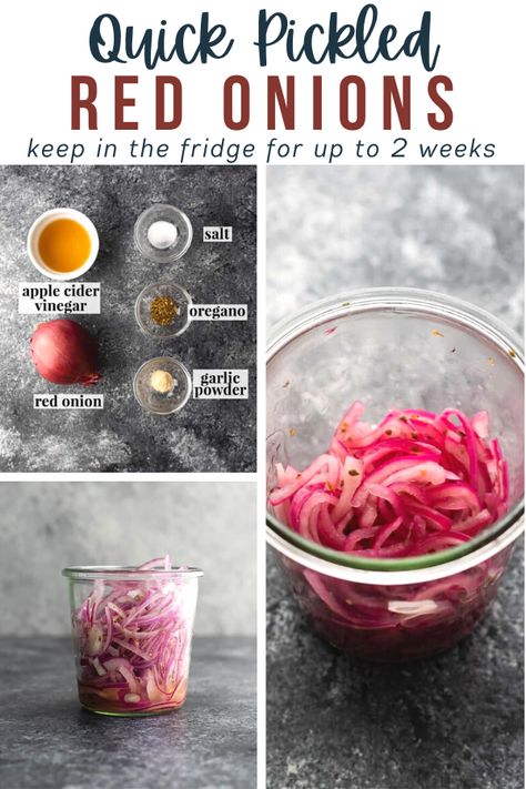 Pickle Onions Recipe, Pickled Vegetables Recipe, Red Onion Recipes, Quick Pickled Red Onions, Quick Pickled Onions, Fat Burning Tea, Quick Pickled, Pickled Veggies, Inspired Interiors