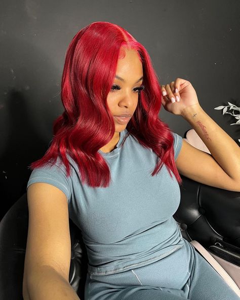 he called me toxic, idk I heard exotic 🔥😍🎨… Frontal Wig Install 🔥🔥🔥🔥 Custom color 🥰 | Instagram Colorful Bob, Hair Short Straight, Frontal Wig Install, Closure Bob, Lace Closure Bob, Red Hair Looks, Braided Hairstyles For Black Women Cornrows, Frontal Wig Hairstyles, Wig Install