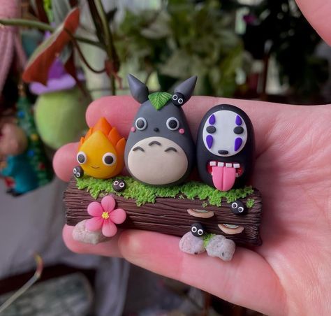 Studio Ghibli Clay Ideas, Ghibli Polymer Clay, Studio Ghibli Clay Art, Clay Studio, Modeling Clay, Clay Ideas, Studio Ghibli, Clay Art, Clay Jewelry