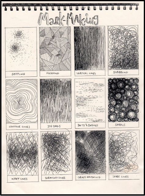 If you are stuck with how to add tone to your artwork, pay reference to the mark making sheet attached.  There are a number of ways to add tone - you don't always have to use the side of your penci... Different Types Of Art, Classe D'art, Gcse Art Sketchbook, Lines And Shapes, Gcse Art, Arte Sketchbook, Arte Inspo, A Level Art, Art Instructions