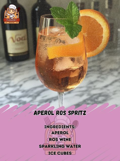 Elevate your gatherings with a refreshing Aperol Rosé Spritz – the perfect blend of bubbly and brightness! Aperol Rosé Spritz **Ingredients:** - Aperol (3 oz) - Rosé wine (3 oz) - Sparkling water (2 oz) - Ice cubes - Orange slices (for garnish) - Fresh mint leaves (for garnish) **Instructions:** 1. Fill a large wine glass with ice cubes. 2. Pour in the Aperol and rosé wine. 3. Top with sparkling water to add a refreshing fizz. 4. Stir gently to combine the ingredients. 5. Garnish with ora... Rose Spritz, Aperol Spritz Recipe, Spritz Recipe, Large Wine Glass, Rosé Wine, Daily Recipes, Fresh Mint Leaves, Aperol Spritz, Sparkling Water