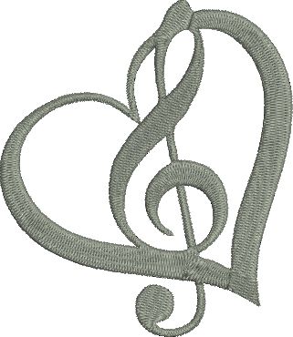 Music Machine Embroidery Design Heart Quilling, Music Embroidery, Note Embroidery, Music Note Heart, Music Machine, Quilt Labels, Free Machine Embroidery Designs, Embroidery Software, Free Machine Embroidery