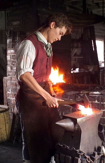 How to Be Your Own Blacksmith on a Budget Colonial Boston, Thumb Tack, Black Smith, Black Smithing, Blacksmith Forge, Anvils, Blacksmith Projects, Blacksmith Shop, Art Of Manliness