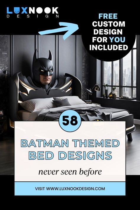 Batman-Themed Beds: Unleash the Dark Knight in Your Sleep Space Batman Bed, Marvel Bedding, Batman Bedroom, Batman Marvel, The Batcave, Bedroom Transformation, Batman Mask, Superhero Room, Geek Decor