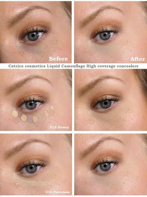 Catrice concealers before & after. See the full review on my blog! #concealer #catrice #beautyblogs Catrice Concealer, Brightening Eye Makeup, Dry Under Eyes, Camouflage Concealer, Nars Radiant, High Coverage Concealer, Drugstore Concealer, Radiant Creamy Concealer, Hide Dark Circles