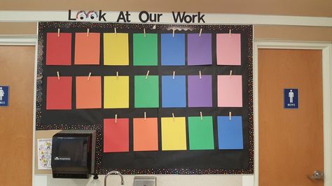 Look at our work bulletin board Our Best Work Bulletin Board, Look At Our Work Bulletin Board, Our Work Bulletin Board, Student Work Bulletin Board, Work Bulletin Board, Work Bulletin Boards, Preschool Boards, Bullentin Boards, Name Decorations