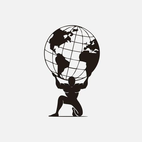 Atlas Design, Atlas Art, Atlas Logo Design, Fitness Logos, Atlas Tattoo, Corporate Logo, Tshirt Design Inspiration, Fitness Logo, Really Good Movies