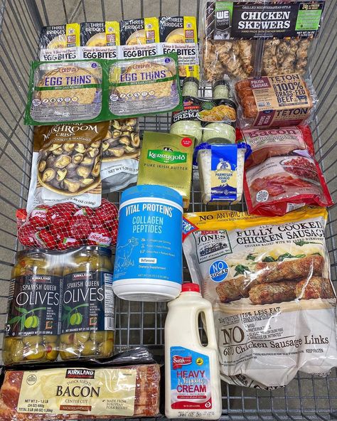 Costco Clean Eating Shopping Lists, Costco Keto Shopping List, Keto Costco, Groceries Aesthetic, Balanced Diet Meal Plan, Costco Haul, Costco Shopping List, Aldi Shopping, Costco Shopping