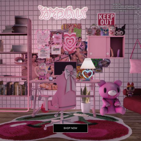 Sims 4 Cc Hello Kitty Mirror, Sims 4 Cc Kawaii Decor, Ts4 Y2k Furniture, Sims 4 Cute Decor, Ts4 Sanrio Cc, Sims 4 Cc Hello Kitty Furniture, Y2k Room Sims 4 Cc, Sims 4 Gamer Room, Sims 4 Kpop Cc Decor