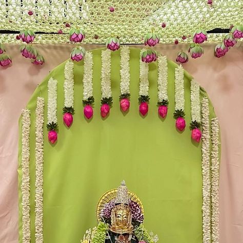 Varalakshmi Decoration, Pooja Backdrop, Ganesha Decoration, Eco Friendly Ganpati Decoration, Puja Decoration, Ganpati Decoration Theme, Varalakshmi Vratham, Pooja Decor, Pooja Decoration