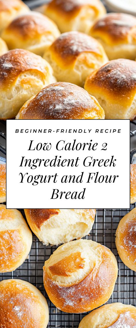 Image for Low Calorie 2 Ingredient Greek Yogurt and Flour Bread Low Calorie Dough, Greek Yogurt And Self Rising Flour Rolls, Easy Yogurt Bread, Quick Greek Yogurt Dessert, Greek Yogurt Dinner Rolls, Low Calorie Homemade Bread, 2 Ingredient Biscuits Greek Yogurt, Weight Watchers Bread Recipes, 2 Ingredient Yogurt Bread