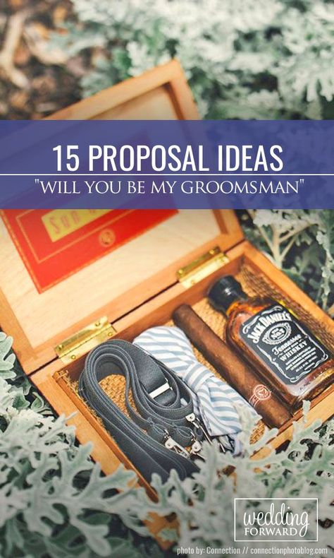 Here are 15 proposal ideas that are the perfect way to ask your closest friends to be your groomsman. With multiple options to choose from, any of these ideas work great! #groomsman #bridalparty #proposalideas #bestman Bachelor Proposal Ideas, Wedding Godparents Proposal Ideas, Best Man Proposal Ideas, Groomsman Proposal Ideas, Groomsmen Proposal Ideas, Groomsman Invite, Groomsmen Gifts Golf, Groomsmen Inspiration, Asking Groomsmen