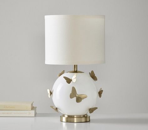 Kids Lamps: Table & Desk Lamps | Pottery Barn Kids Butterfly Bedroom, Butterfly Lamp, Butterfly Nursery, Kids Lamps, Lamp For Bedroom, Butterfly Decorations, Bedside Table Lamps, Big Girl Rooms, Bedroom Lamps