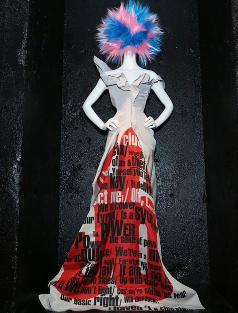 31 Photos Of The "Punk" Exhibition At The Met Igloo Wedding, Weird Masks, Animal Cruelty Art, Vivien Westwood, Punk Chaos To Couture, Punk Pattern, Vivienne Westwood Punk, Chaos To Couture, Wedding Dress Aesthetic