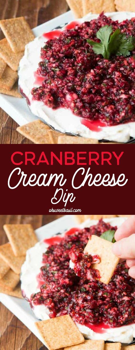 Cream Cheese Cranberry Dip, Cranberry Cream Cheese Dip, Cranberry Dip, Cream Cheese Recipes Dip, Christmas Cranberry, Appetizers Christmas, Cream Cheese Dip, Cranberry Cream Cheese, Cranberry Cheese