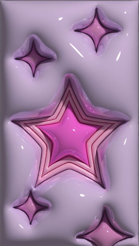 Wallpaper with stars in slime Wallpaper With Stars, Pink Y2k Background, Inflated Wallpaper, Y2k Aesthetic Wallpaper, 3d Wallpaper Cute, Trippy Iphone Wallpaper, Pink And Purple Wallpaper, 3d Wallpaper Iphone, Jelly Wallpaper