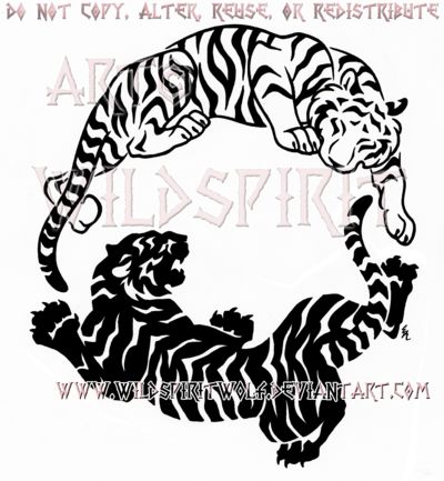 Lion Tattoo Outline, Dragon And Tiger Tattoo, Tiger Yin Yang, Bestie Tattoos, Tiger Tattoo Sleeve, Big Cat Tattoo, Ying Yang Tattoo, Small Dragon Tattoos, Small Dragon