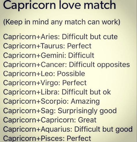 Capricorn Love Match, Capricorn Matches, Capricorn Leo, Pisces And Capricorn, Capricorn And Taurus, Capricorn Love, Jyotish Astrology, Capricorn Traits, Capricorn Quotes