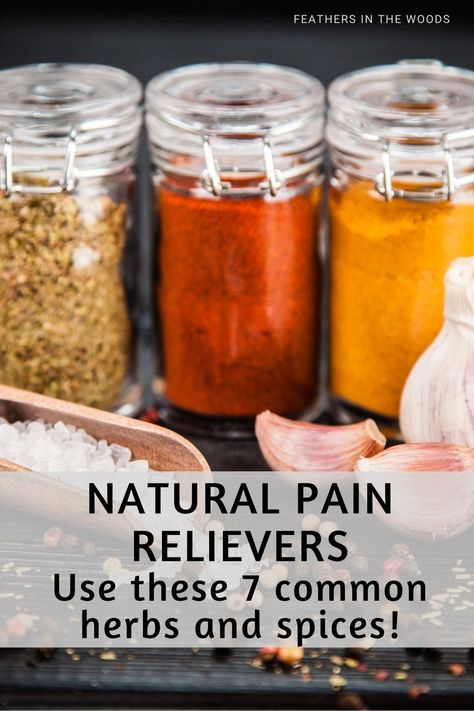 If you're looking for natural pain relief don't look any further than your kitchen spice cabinet! Many herbs and spices are natural pain killers or have anti-inflammatory properties making them and excellent natural pain reliever. Here's the 7 most common herbs and spices to use for pain. Anti Cancerous Herbs, Natural Pain Relief Inflammation, Kitchen Spice Cabinet, Medicinal Herbs Remedies, Herbs Remedies, Tinctures Recipes, Natural Pain Killers, Herbal Health, Herbal Medicine Recipes