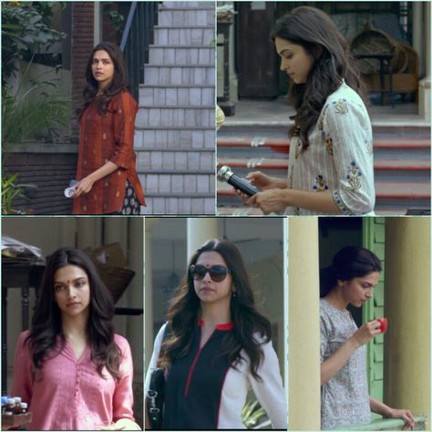 Deepika In Piku Outfits, Piku Deepika Padukone Outfit, Piku Movie Aesthetic, Deepika Padukone Piku, Wood Moodboard, Churi Sleeves, Bollywood Theme Party Outfit, Vintage Bollywood Aesthetic, Bollywood Theme