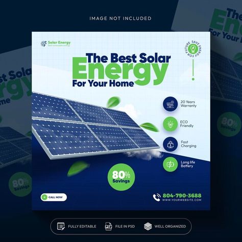 Free PSD | Renewable and clean solar energy social media post template design Post Template Design, Social Media Post Template, Technology Icon, Card Banner, Poster Invitation, Presentation Template Free, Post Design, Create Image, Important Dates