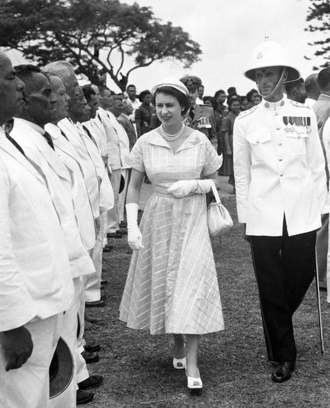 A Look Back at Queen Elizabeth, Prince Philip, and Other Royals on Their Tours of Tonga- TownandCountrymag.com Commonwealth Day, National Photography, Isabel Ii, British Monarchy, Prince Philip, Tonga, Photographic Paper, Commonwealth, British Royal Family